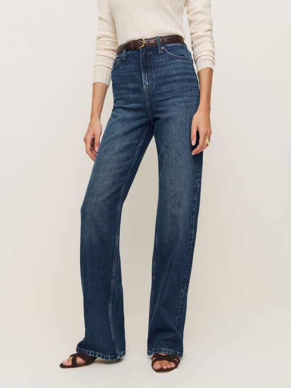 Wilder Stretch High Rise Wide Leg Jeans - Mellusine
